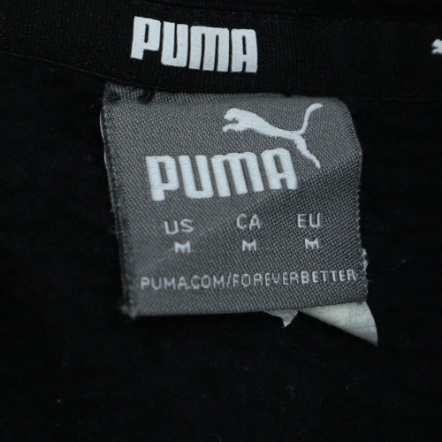 Puma Women Black Medium Pullover Hoodie with Logo