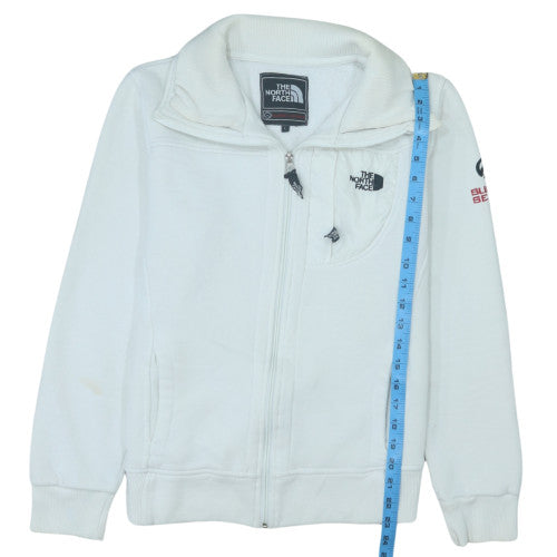 The North Face Womens White Fleece Basic Jacket L Full Zip Summit Series