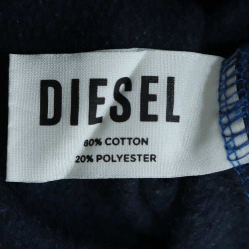 Diesel Mens Blue Crew Neck Sweatshirt L Graphic Cotton Blend