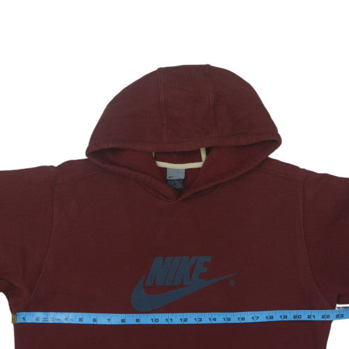 Nike Men's Brown Pullover Hoodie M Fleece Logo Sweatshirt
