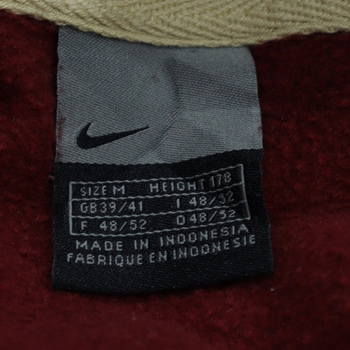 Nike Men's Brown Pullover Hoodie M Fleece Logo Sweatshirt