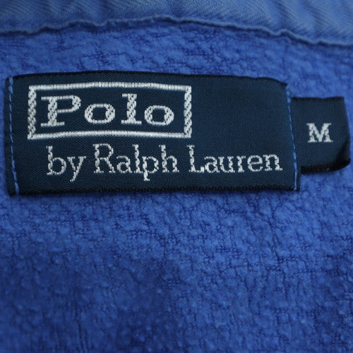 Ralph Lauren Men’s Blue Full Zip Hoodie Size M Logo Cotton Blend