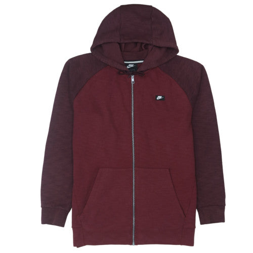 Nike Men's Red Full Zip Hoodie Size L Regular Fit Sportswear