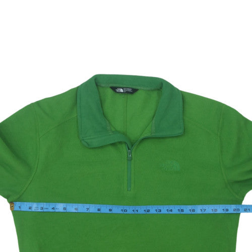 The North Face Men's Green Fleece 1/4 Zip Pullover Sweatshirt S