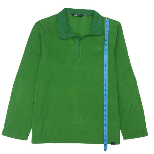 The North Face Men's Green Fleece 1/4 Zip Pullover Sweatshirt S