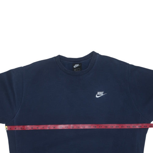 Nike Mens Blue Crew Neck Fleece Pullover Sweatshirt L
