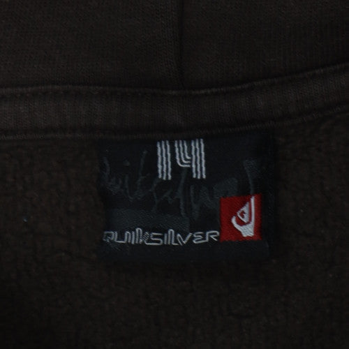 Quiksilver Boys Black Full Zip Graphic Hoodie Size 14 Years