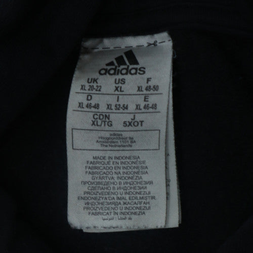 Adidas Women's Black XL Pullover Hoodie with Logo Print
