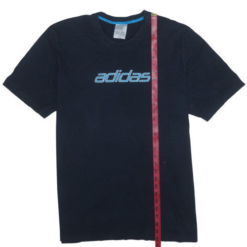 Adidas Mens Black Short Sleeve Crew Neck Cotton Sports T-Shirt L