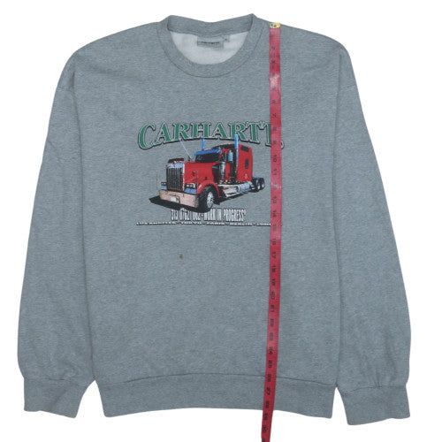 Carhartt Men's Grey XL Pullover Sweatshirt Graphic Workwear