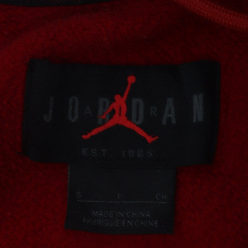 Jordan Men's Red Full Zip Hoodie Size S Sports Fleece