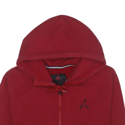 Jordan Men's Red Full Zip Hoodie Size S Sports Fleece