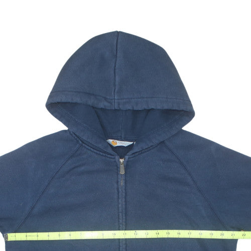 Carhartt Men's Navy Blue Full Zip Hoodie Size M Cotton Blend