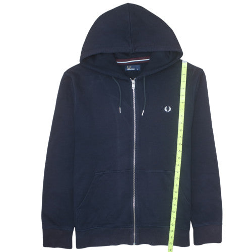 Fred Perry Men's Black XL Full Zip Hoodie Cotton Blend