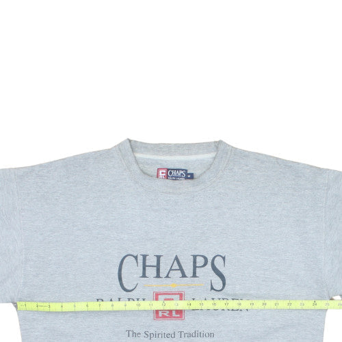 Chaps Ralph Lauren Men's Grey Sweatshirt M Crew Neck Logo Pullover