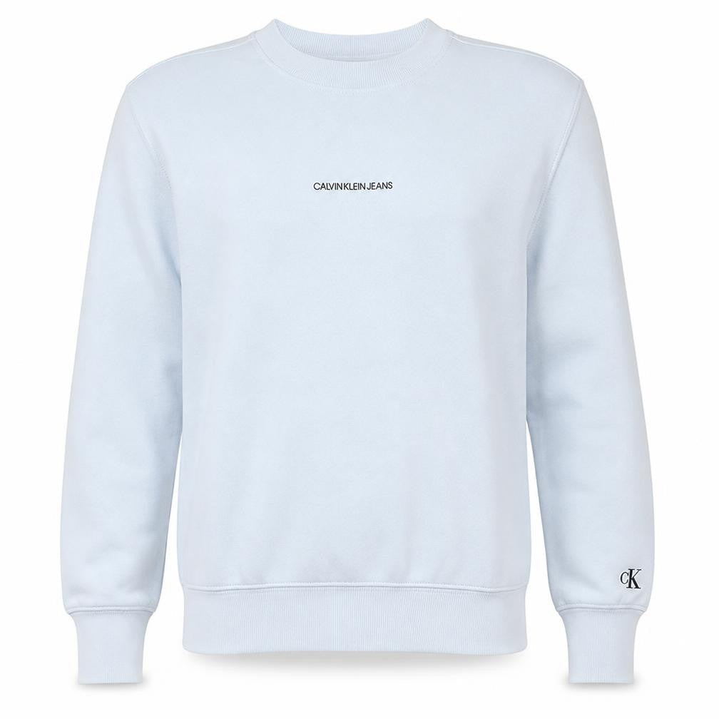 Calvin Klein Jeans Men’s White XS Crew Neck Pullover Sweatshirt