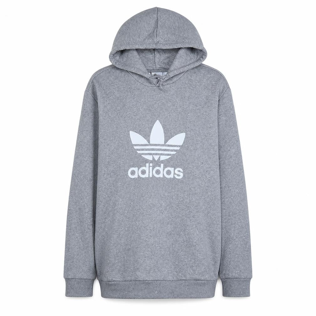 Adidas Womens Grey Hoodie Pullover Size S Trefoil Logo Casual