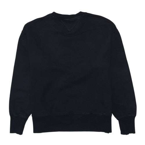 Tommy Jeans Womens Black Cotton Crew Neck Pullover Sweatshirt M