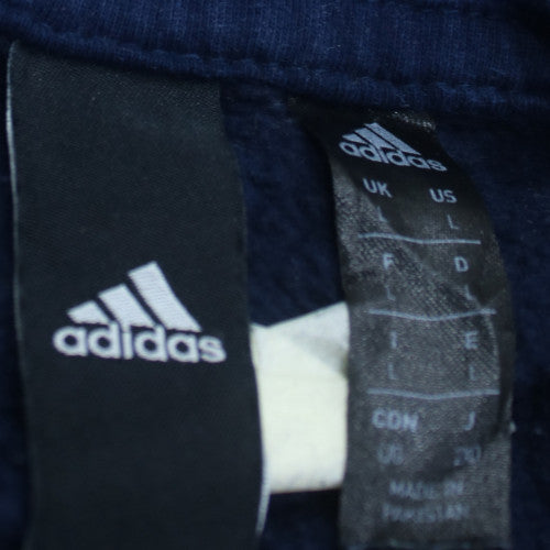 Adidas Men's Navy Blue Hoodie Pullover Long Sleeve Large