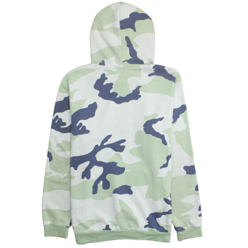 Adidas Mens Green Camouflage Pullover Hoodie Size L