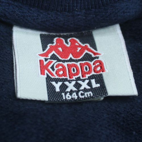 Kappa Boys Navy Blue 164cm Logo Tape V-Neck Sweatshirt