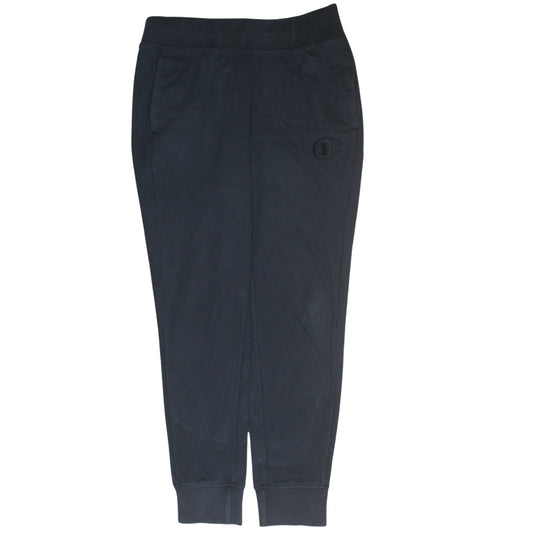 Champion Men's Black Jogger Sweatpants Size M Fleece Tapered Fit
