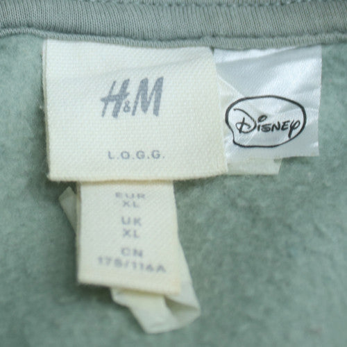 H&M Disney Mickey Mouse Womens Grey Hoodie XL Pullover Hooded Sweatshirt