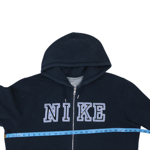 Nike Mens Blue Full Zip Hoodie 2XL Regular Fleece Sweatshirt