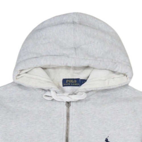 Polo Ralph Lauren Men's Grey Full Zip Hoodie Size L Cotton Blend