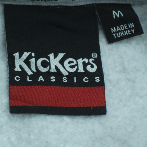 Kickers Mens Grey Classic 1/2 Zip Logo Sweatshirt Size M