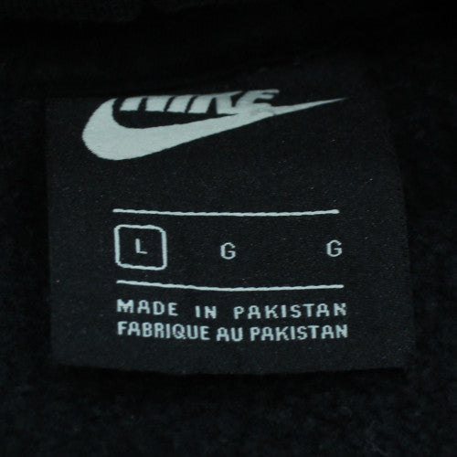 Nike Womens Black Pullover Hoodie L Hooded Sweatshirt Logo Embroidered