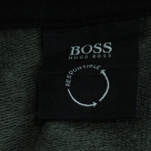 Hugo Boss Men's Green Pullover Hoodie Size M Regular Fit