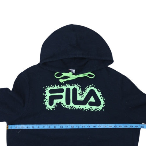 FILA Men's Black 2XL Pullover Logo Fleece Hoodie