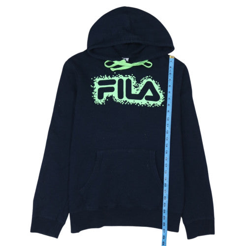 FILA Men's Black 2XL Pullover Logo Fleece Hoodie