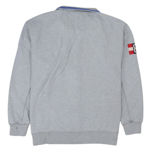 Tommy Hilfiger Mens Grey 4XLT Track Jacket Full Zip Cotton Blend