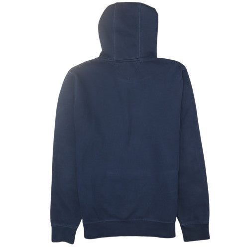 Tommy Hilfiger Men Blue Pullover Hoodie M Fleece Logo Sweatshirt