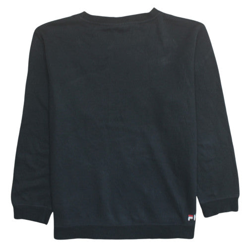 FILA Men's Black XL Pullover Sweatshirt Crew Neck Logo Fleece