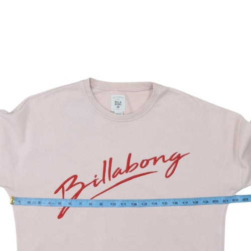 Billabong Womens Pink Crew Neck Pullover Sweatshirt Size 8
