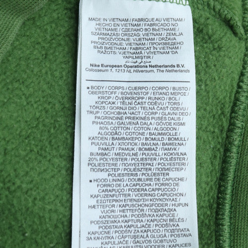 Nike Men's Green Full Zip Hoodie Swoosh Logo Size S