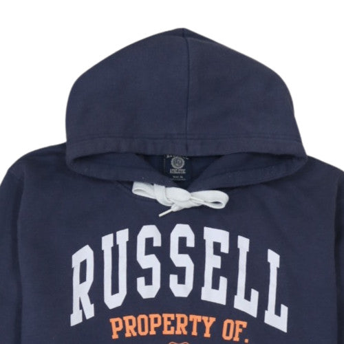 Russell Athletic Men's Blue XL Pullover Hoodie with Logo Print