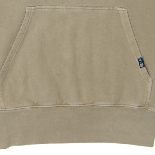Nike Men's Beige Pullover Hoodie L Fleece Logo Sweatshirt