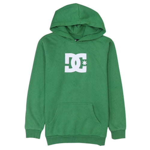 DC Men's Green Pullover Hoodie XL Logo Fleece Casual Sweatshirt