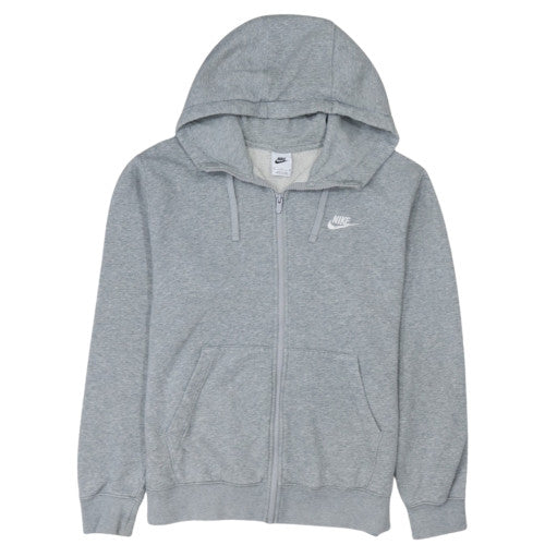 Nike Men's Grey Full Zip Hoodie M Regular Fit Fleece Sweatshirt