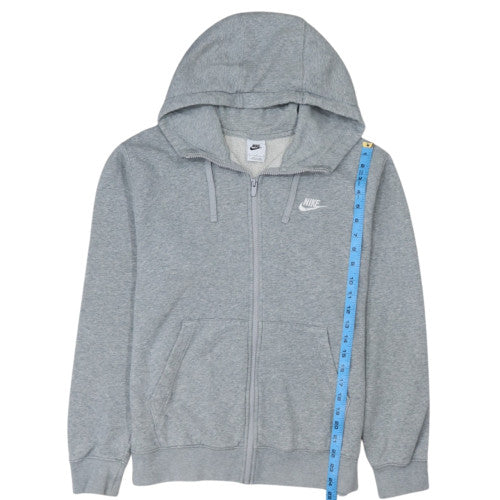 Nike Men's Grey Full Zip Hoodie M Regular Fit Fleece Sweatshirt