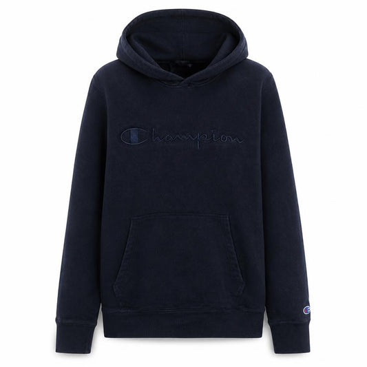 Champion Women’s Navy Pullover Hoodie Medium Cotton Blend Logo
