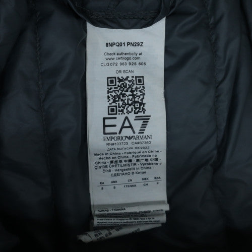 Emporio Armani EA7 Men's Grey S Quilted Down Puffer Waistcoat