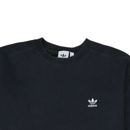Adidas Mens Black XL Crew Neck Pullover Sweatshirt with Logo