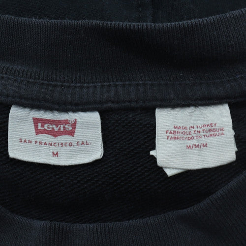 Levi's Men's Black Crew Neck Pullover Sweatshirt Size M Classic Cotton