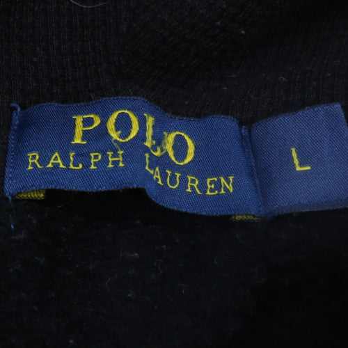 Polo Ralph Lauren Men's Black Full Zip Hoodie Large Red Logo
