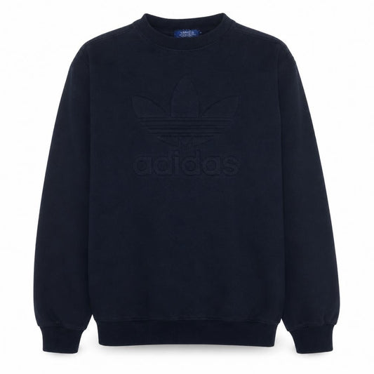 Adidas Mens Blue XL Pullover Crew Neck Logo Sweatshirt